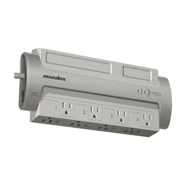 Panamax® 8-AC Outlet 1,125-Joules PowerMax® Surge Protector Power Strip, 6-Ft. Cord with Angled Plug, PM8-EX