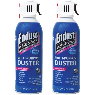 Endust® for Electronics Multipurpose Electronics Duster, 10 Oz. Aerosol with Safety Bitterant (2 Pack)