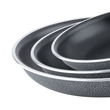 Brentwood® BFP-37911 7-In., 9-In., and 11-In. Aluminum Nonstick Induction Frying Pan Set, Black