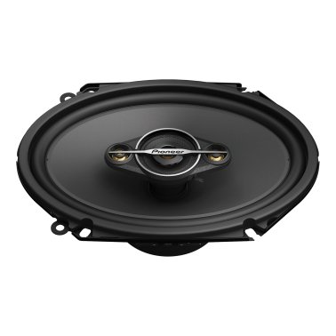 Pioneer® TS-A6881F 6-In. x 8-In. 350-Watt 4-Way Full-Range Coaxial Speakers Black and Gold, Max Power 2 Pack