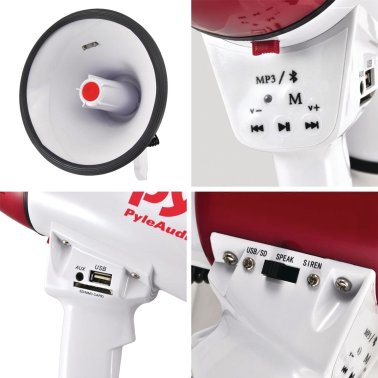 MGROLX 50W Professional Bluetooth Megaphone Bullhorn Speaker with