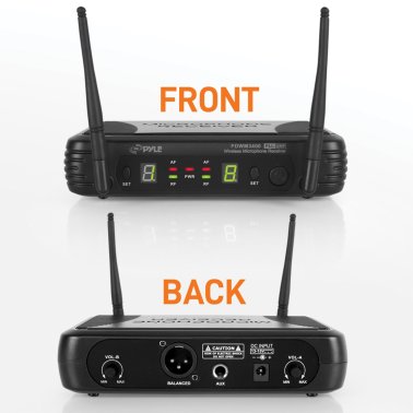 Pyle® Premier Series Professional UHF Wireless Microphone System with 2 Body Packs, 2 Lavaliers, and 2 Headsets