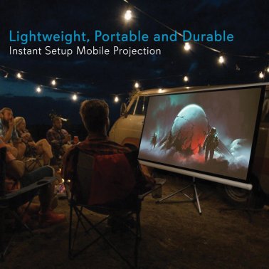 Pyle® Floor-Standing Portable Tripod Manual Projector Screen (50 In.)