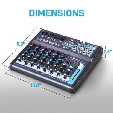 Pyle® 8-Channel Bluetooth® Pro Audio DJ Sound Mixer