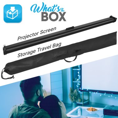 Pyle® Retractable Pull-out-Style Manual Projector Screen (50 In.)