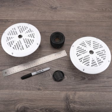 Pyle® Hydra Series 6.5-In., 120-Watt 2-Way Marine Speakers, White 2 Pack