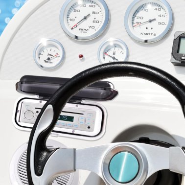 Pyle® Water-Resistant Radio Shield Marine Cover (White)