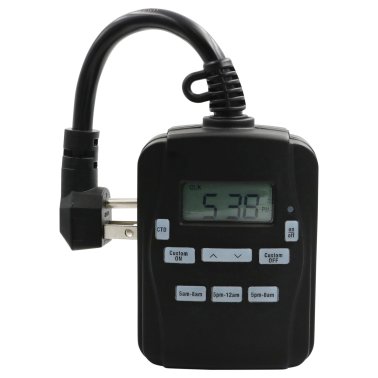 Prime® EZ-SET 2-Outlet 24-Hour Digital Outdoor Timer