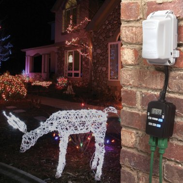 Prime® EZ-SET 2-Outlet 24-Hour Digital Outdoor Timer