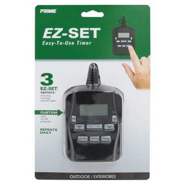 Prime® EZ-SET 2-Outlet 24-Hour Digital Outdoor Timer