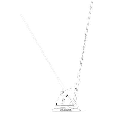 PRESIDENT NEW VIRGINIA Magnetic-Mount CB Antenna with Adjustable-Angle Whip