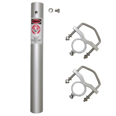 Tram® 200-Watt Dual-Band 3-Section Fiberglass Base Antenna with 50-Ohm UHF SO-239 Connector, 17-Ft. Tall (Black)