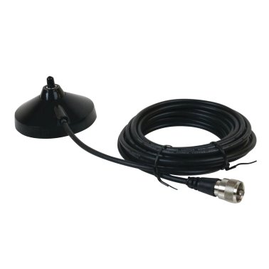 Tram® Center-Load Stainless Steel Whip CB Magnet-Mount Antenna Kit with 3-1/2-In. Magnet and Cable
