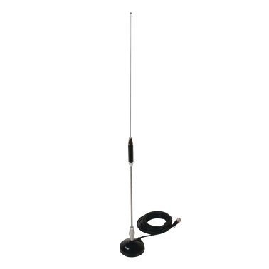 Tram® Center-Load Stainless Steel Whip CB Magnet-Mount Antenna Kit with 3-1/2-In. Magnet and Cable