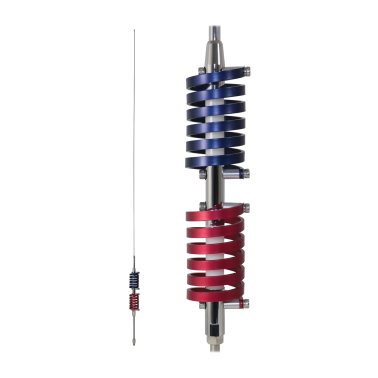 Browning® 70.5-In. 15,000-Watt Dual-Flat-Coil CB Antenna with 6-In. Shaft, Anodized Red and Midnight Blue, BR-94-RM