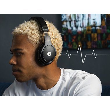 Raycon® Everyday Headphones Bluetooth® with Mics and Aux Input, ANC and Hi-Res Audio, up to 50 Hours Play Time, IPX4 Water-Resistant (Frost White)