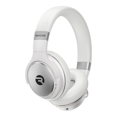 Raycon® Everyday Headphones Bluetooth® with Mics and Aux Input, ANC and Hi-Res Audio, up to 50 Hours Play Time, IPX4 Water-Resistant (Frost White)