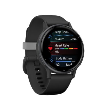 Garmin® vívoactive® 5 Fitness-Tracking Smartwatch with Aluminum Bezel and Silicone Band (Black)