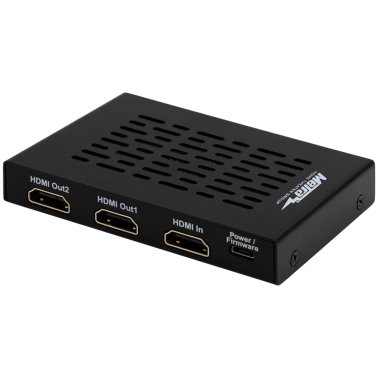Metra® HDMI® Splitter with 1 Input and 2 Outputs and Built-in Scaling
