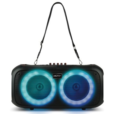Dolphin® Audio SP-2600RBT Portable 2,000-Watt-Peak-Power Bluetooth® Party Speaker with Lights, Microphone, and Shoulder Strap