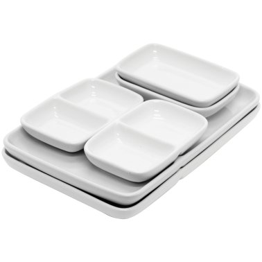 Starfrit® Ceramic Modular Fondue Serving Dishes, 2 Sets