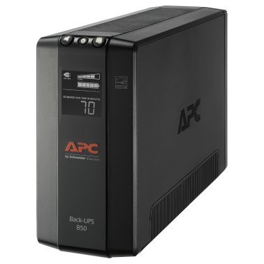 APC® 8-AC Outlet 850-VA/510-Watt Line-Interactive Back-UPS Pro® Compact Tower with 1,103-Joules Surge Protection, LCD Screen, AVR, 6-Ft. Cord, BX850M