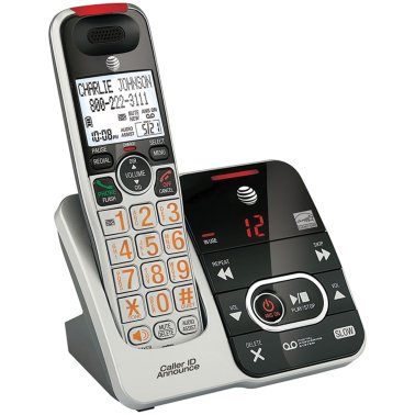 AT&T® 1-Cordless Handset DECT 6.0 Expandable Phone System for Landline ...