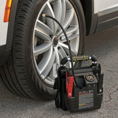 STANLEY® 1,000-Amp-Peak 12-Volt Rechargeable Jump Starter with Air Compressor, J5C09