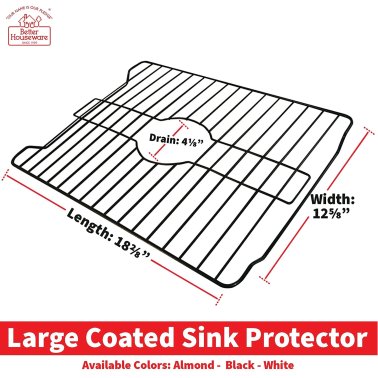 Better Houseware Large Sink Protector (Black)
