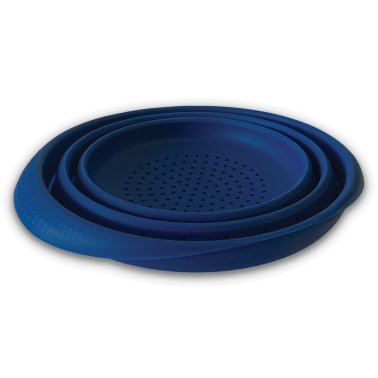 Better Houseware 4-Qt. Collapsible Silicone Colander (Blue)