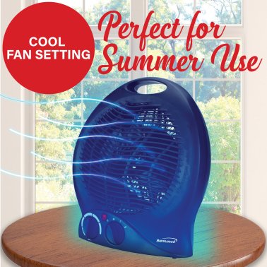Brentwood® Kool Zone 1,500-Watt-Max Portable Electric Space Heater and Fan, Black