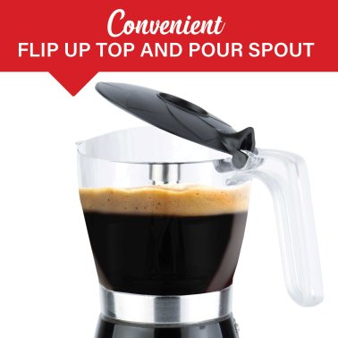 Brentwood® 6-Cup Electric Moka Pot Espresso Machine (Black)