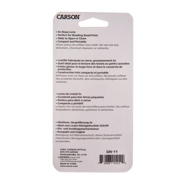 CARSON® Slide-open 4x Glass Magnifier with Attached Case