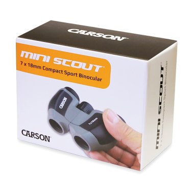 CARSON® MiniScout™ 7x 18 mm Ultra-Compact Porro Prism Binoculars with Wrist Strap and Pouch