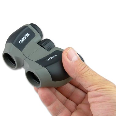 CARSON® MiniScout™ 7x 18 mm Ultra-Compact Porro Prism Binoculars with Wrist Strap and Pouch