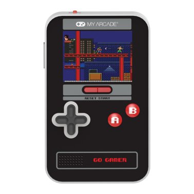My Arcade® Go Gamer Classic 300-in-1 Handheld Game System (Black/Red/Gray)