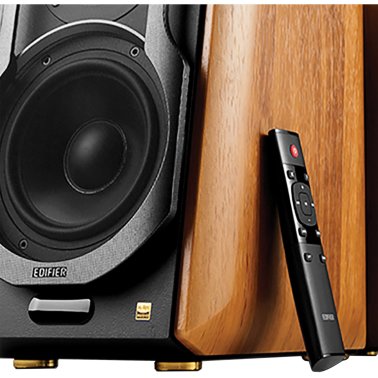 Edifier® 120-Watt-Continuous Bluetooth® Audiophile S1000MKII Active Bookshelf Speaker Set with 5.5-In. Woofers, aptX™ HD Decoding, and Remote, Pair