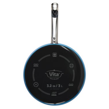 Vita® 3.2-Qt. Enamel-on-Steel Covered Saucepan (Blue)