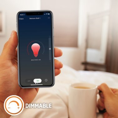 Energizer® Connect LED 11.5-Watt (60-Watt Equivalent) Bright White and Multicolor Smart Bulb, A19 Bulb Shape, E26 Medium Base, Dimmable