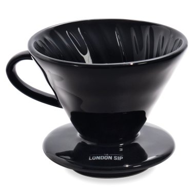 The London Sip® Ceramic Coffee Dripper, Black (1 to 4 Cup)