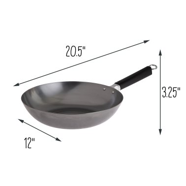 Joyce Chen® Professional Series Carbon Steel Stir Fry Pan with Phenolic Handle, 12-In.