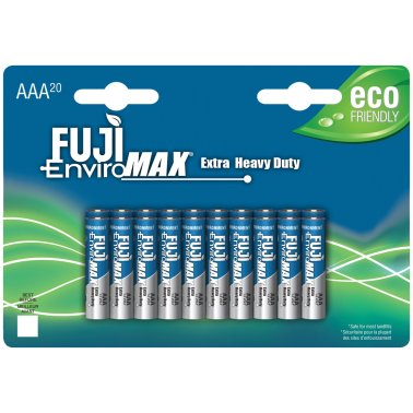 FUJI ENVIROMAX® EnviroMax™ AAA Extra Heavy-Duty Batteries (20 Pack)