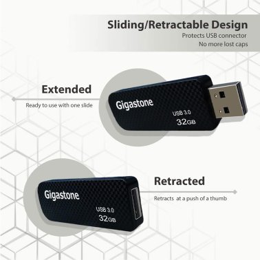 Gigastone® Z30 USB 3.0 Retractable Flash Drive (32 GB)