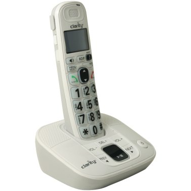 Clarity® 1-Cordless Handset DECT 6.0 30-dB Amplified/Expandable Phone System for Landlines, Answering System, Big Buttons, and Backlit Display