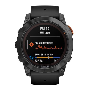 Garmin® fēnix® 7X Pro Solar Edition Smartwatch, Slate Gray Bezel with Black Band