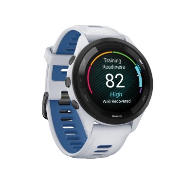 Garmin® Forerunner® 265 Running Smartwatch with Black Bezel (White)