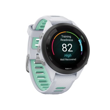Garmin® Forerunner® 265S Running Smartwatch with Black Bezel (White)
