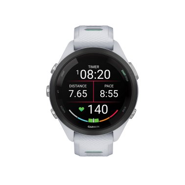 Garmin® Forerunner® 265S Running Smartwatch with Black Bezel (White)