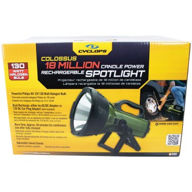 Cyclops® Colossus 18 Million Candlepower Rechargeable Spotlight