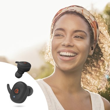 HyperGear® Active TWS Bluetooth® In-Ear Earbuds with Noise-Canceling Mic and Charging Case, up to 15 Hours Play Time, IPX5 Waterproof